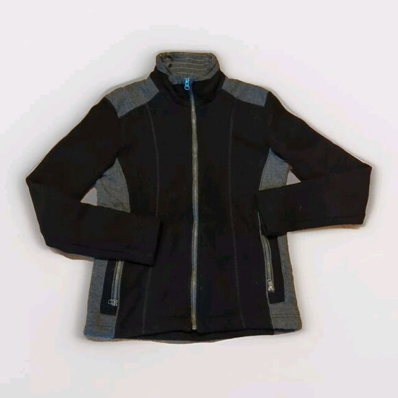 Kuhl Aurora Fleece Jacket Womens Medium Black Full Zip High Neck Outdoor - Picture 1 of 6